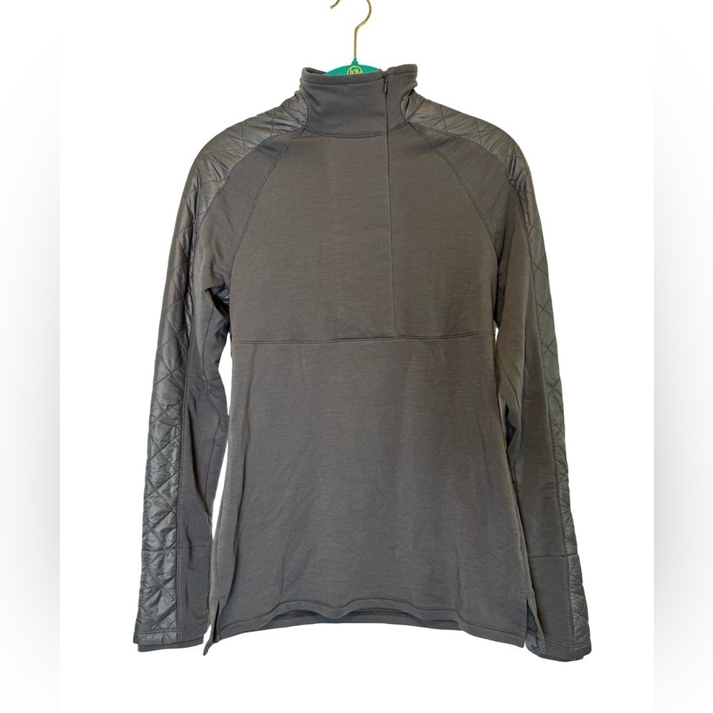 Athleta Gray Quilted Half Zip Size XS